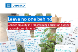 Leave no one behind: gender equality in Transforming Education Summit national commitments